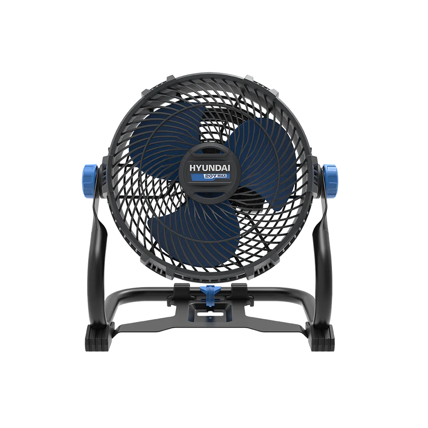 Hyundai 20V Cordless Camping & Job Site Fan – 360° Adjustable Head, Wall-Mountable – SKIN ONLY - JF20S