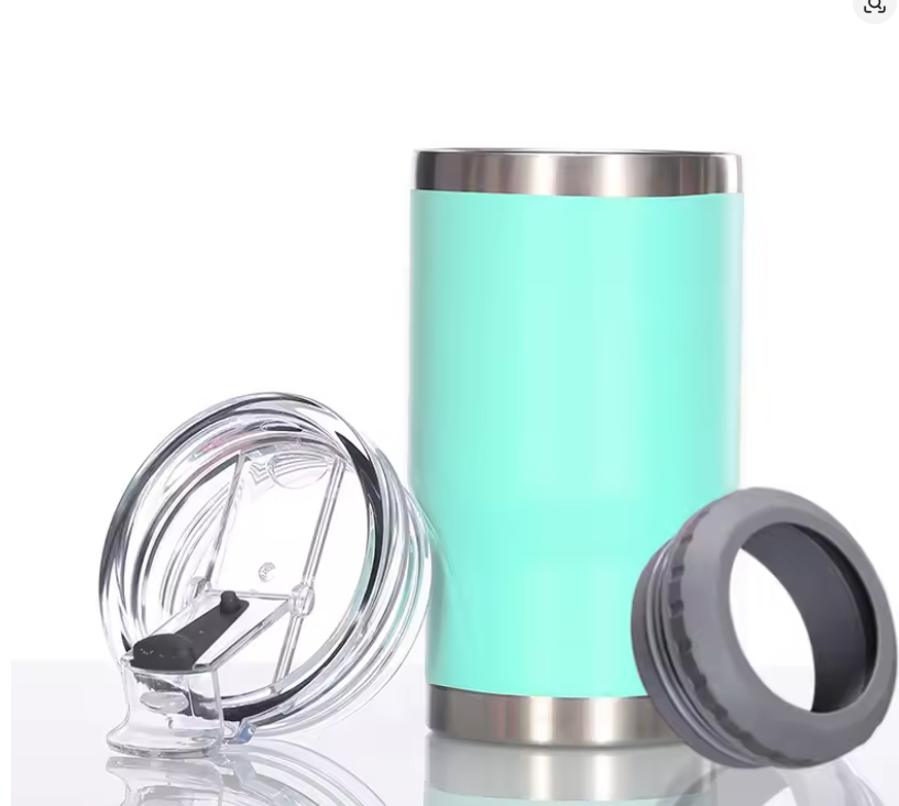 4-in-1 Insulated Travel Mug & Can Cooler – Fits 355ml Cans, Bottles & More, all season ready