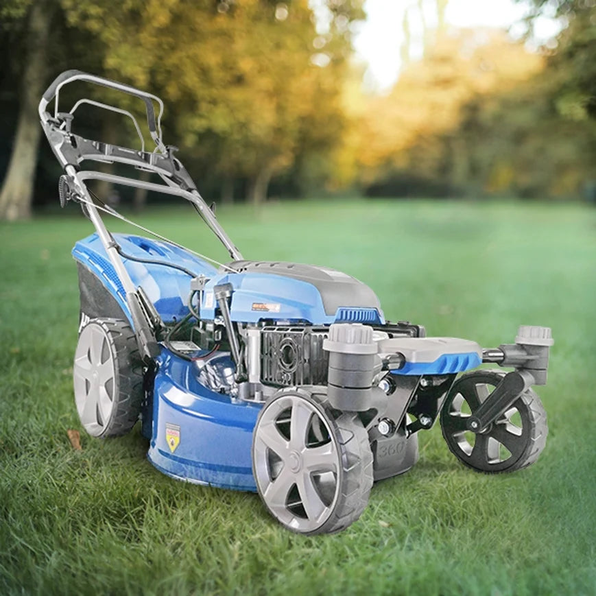 Hyundai 20" Petrol Lawn Mower Zero Turn - Electric Start- Self Prop 173cc Steel Deck - HYM510SPEZ