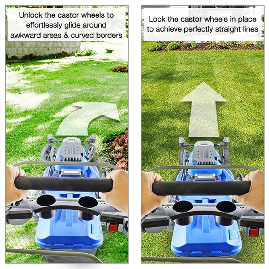 Hyundai 20" Petrol Lawn Mower Zero Turn - Electric Start- Self Prop 173cc Steel Deck - HYM510SPEZ