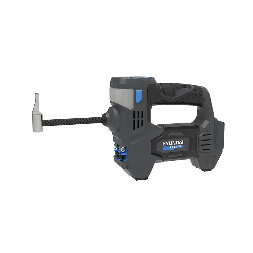 Hyundai 20V Cordless Tyre Inflator – Digital PSI Gauge, Auto Shutoff, Work Light – SKIN ONLY - IF20S