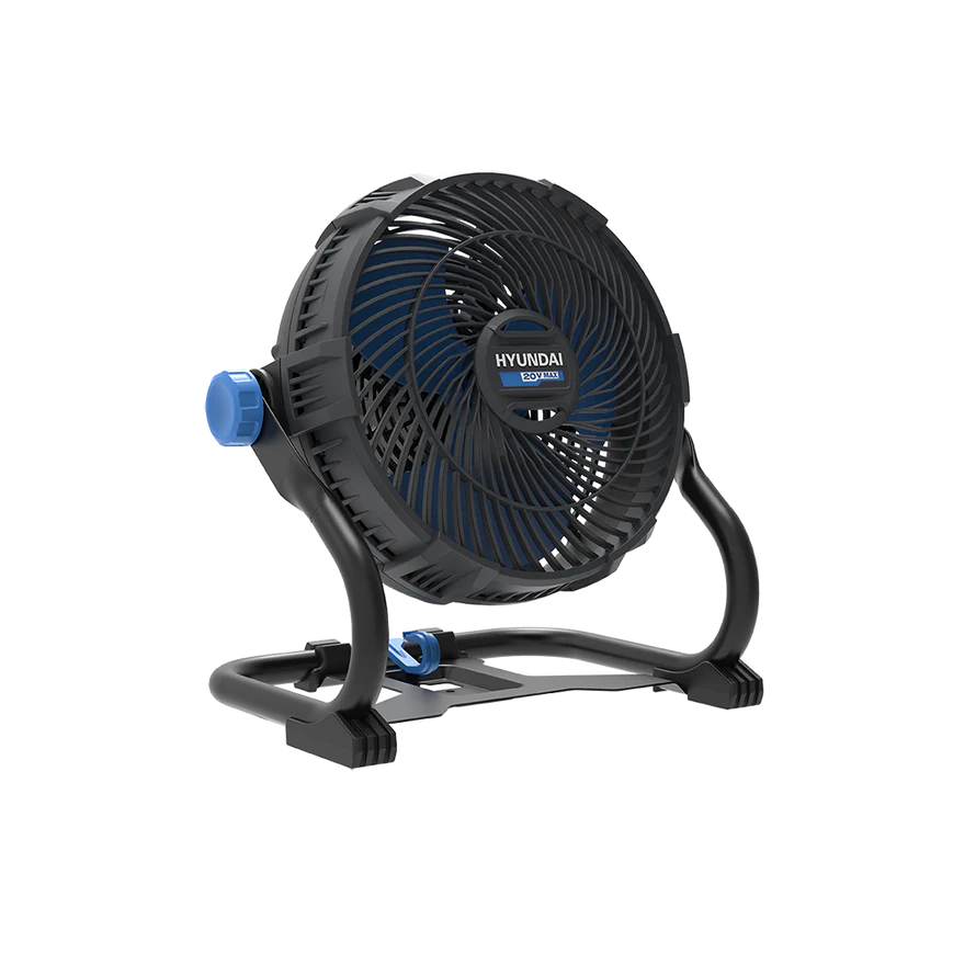 Hyundai 20V Cordless Camping & Job Site Fan – 360° Adjustable Head, Wall-Mountable – SKIN ONLY - JF20S