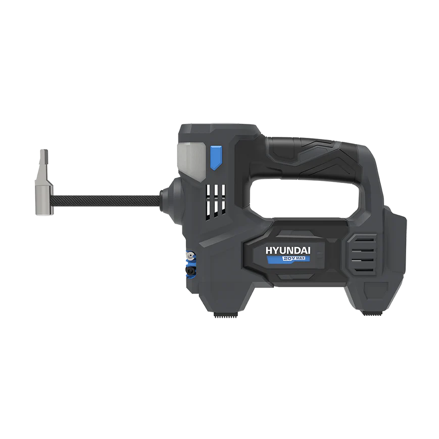 Hyundai 20V Cordless Tyre Inflator – Digital PSI Gauge, Auto Shutoff, Work Light – SKIN ONLY - IF20S