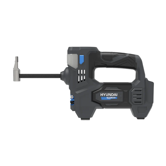 Hyundai 20V Cordless Tyre Inflator – Digital PSI Gauge, Auto Shutoff, Work Light – SKIN ONLY - IF20S
