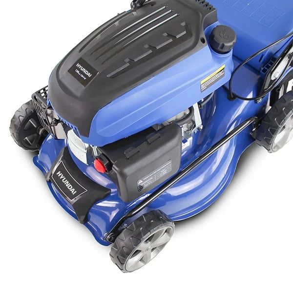Hyundai 17" Petrol Lawn Mower - Push 139cc Steel Deck HYM42P-B